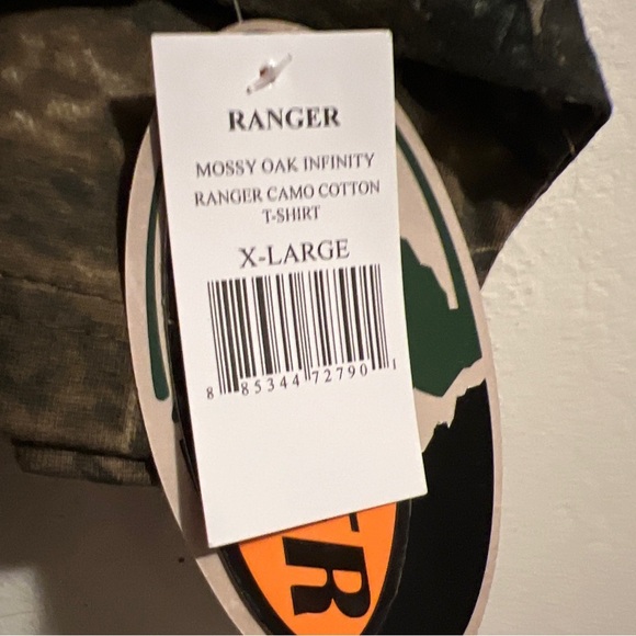 Men’s Camo Ranger  Mossy Oak Infinity Size X Large Short Sleeve T-Shirt NEW NWT - Picture 3 of 7